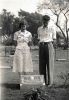 David Rodrigues and Evelyn Rodrigues at grave of John S. Rodrigues